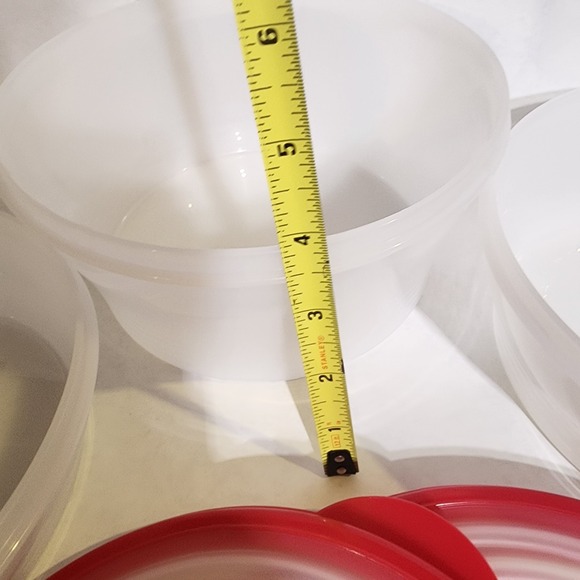 Tupperware Stuffables Bowl Set of 3-8, 6 & 4cups-Red Set-NEW - Picture 3 of 6